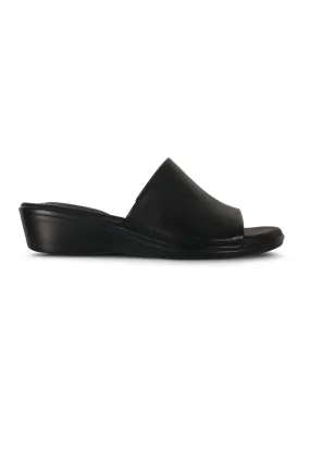 Low wedge Slide | BLACK | COCO YY