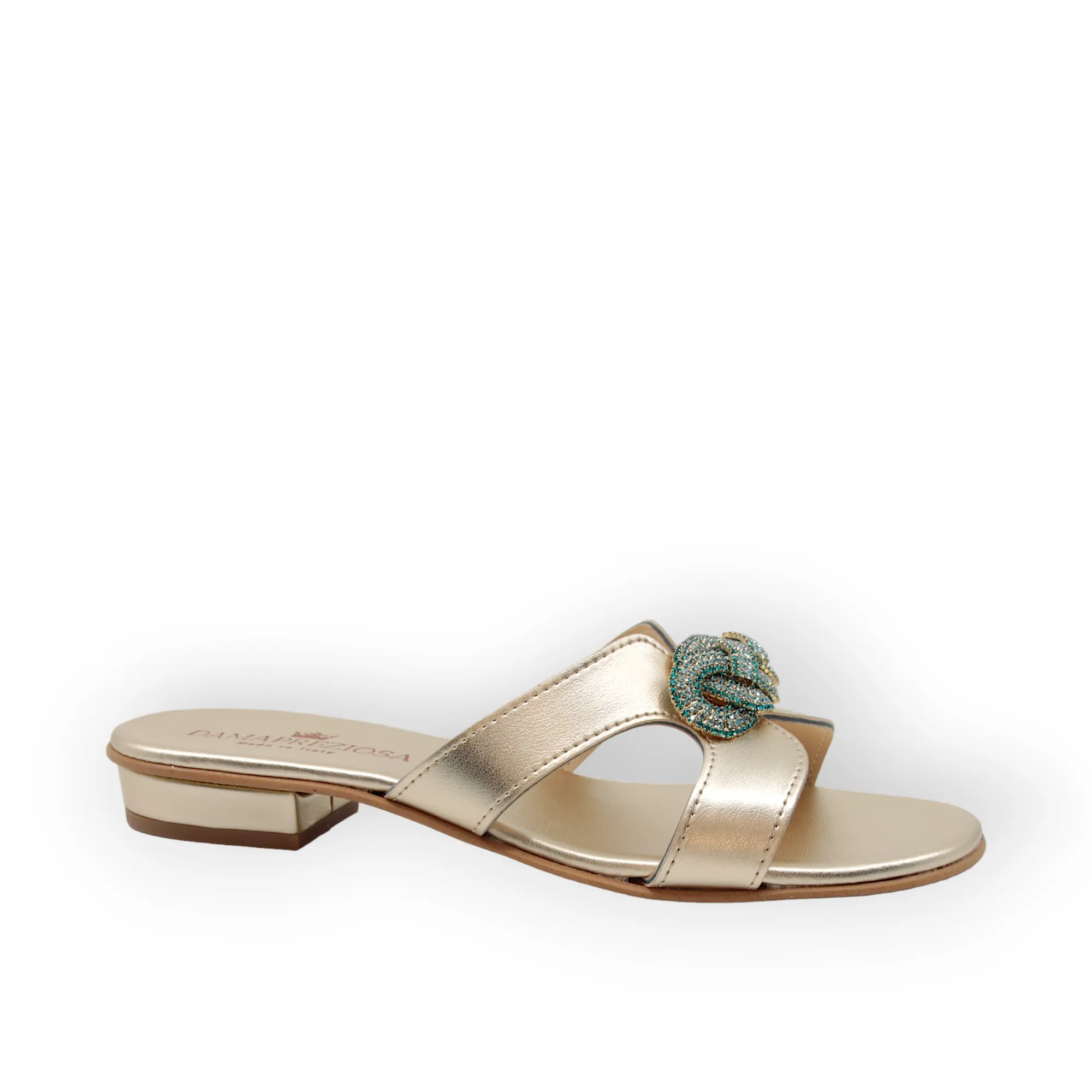 Ludovica flat slipper platinum