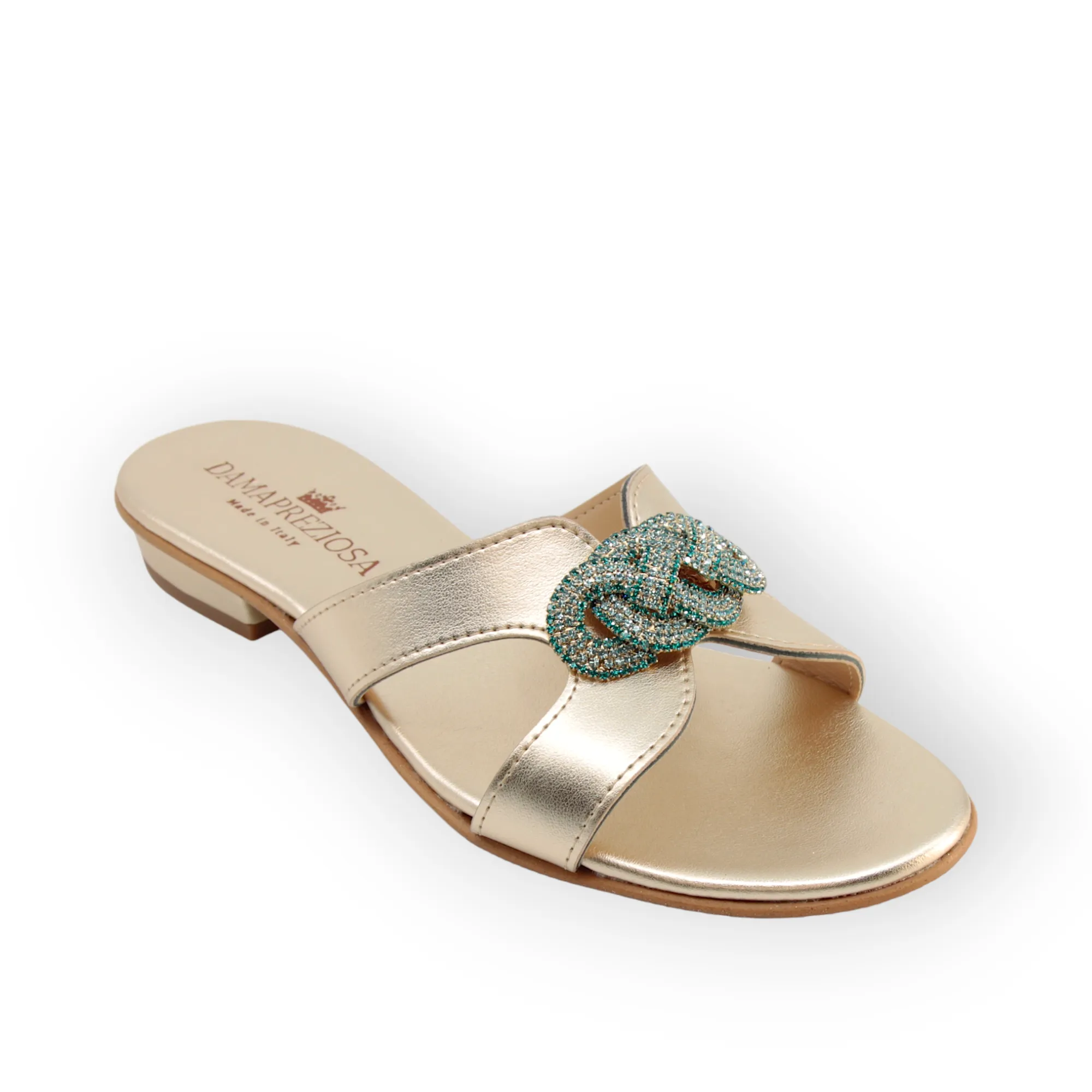 Ludovica flat slipper platinum