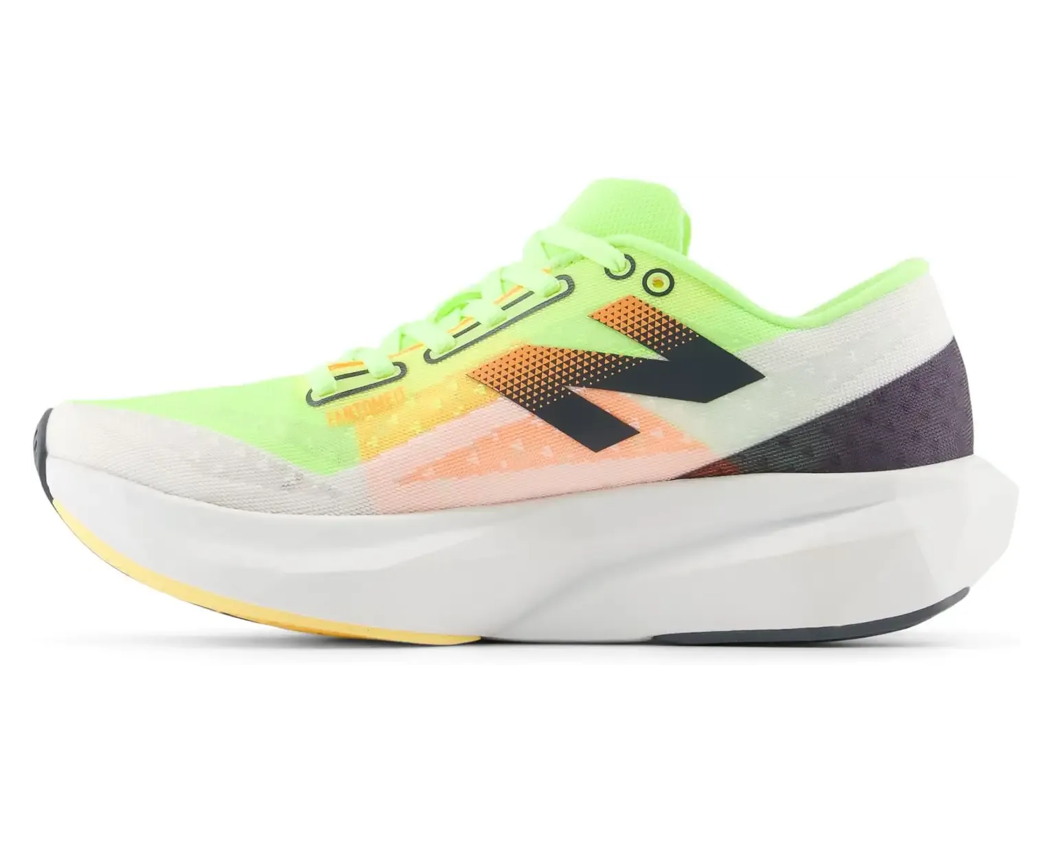 Men's New Balance FuelCell Rebel V4 (White with Bleached Lime Glo and Hot Mango)