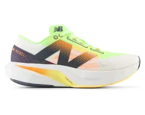 Men's New Balance FuelCell Rebel V4 (White with Bleached Lime Glo and Hot Mango)