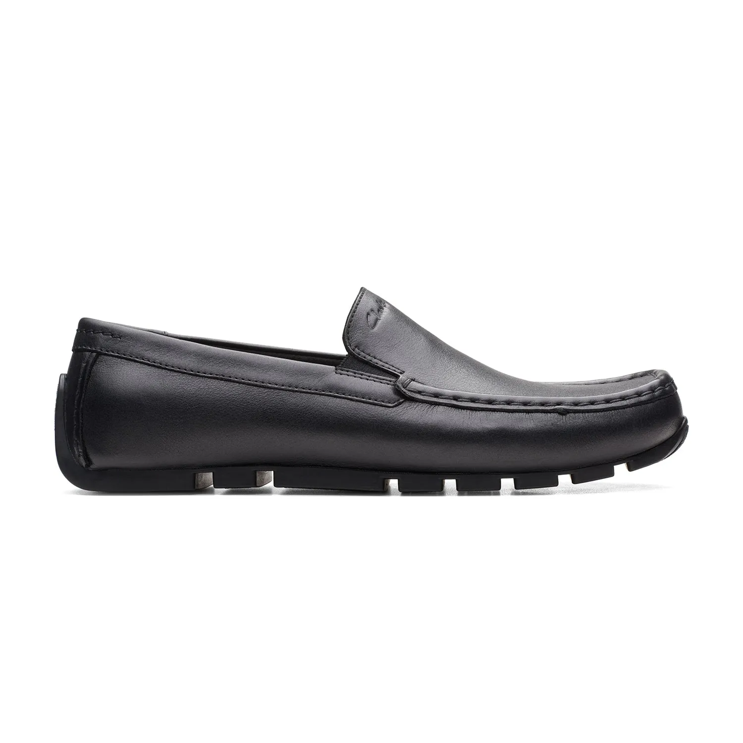 Mens - Oswick Plain Black Leather