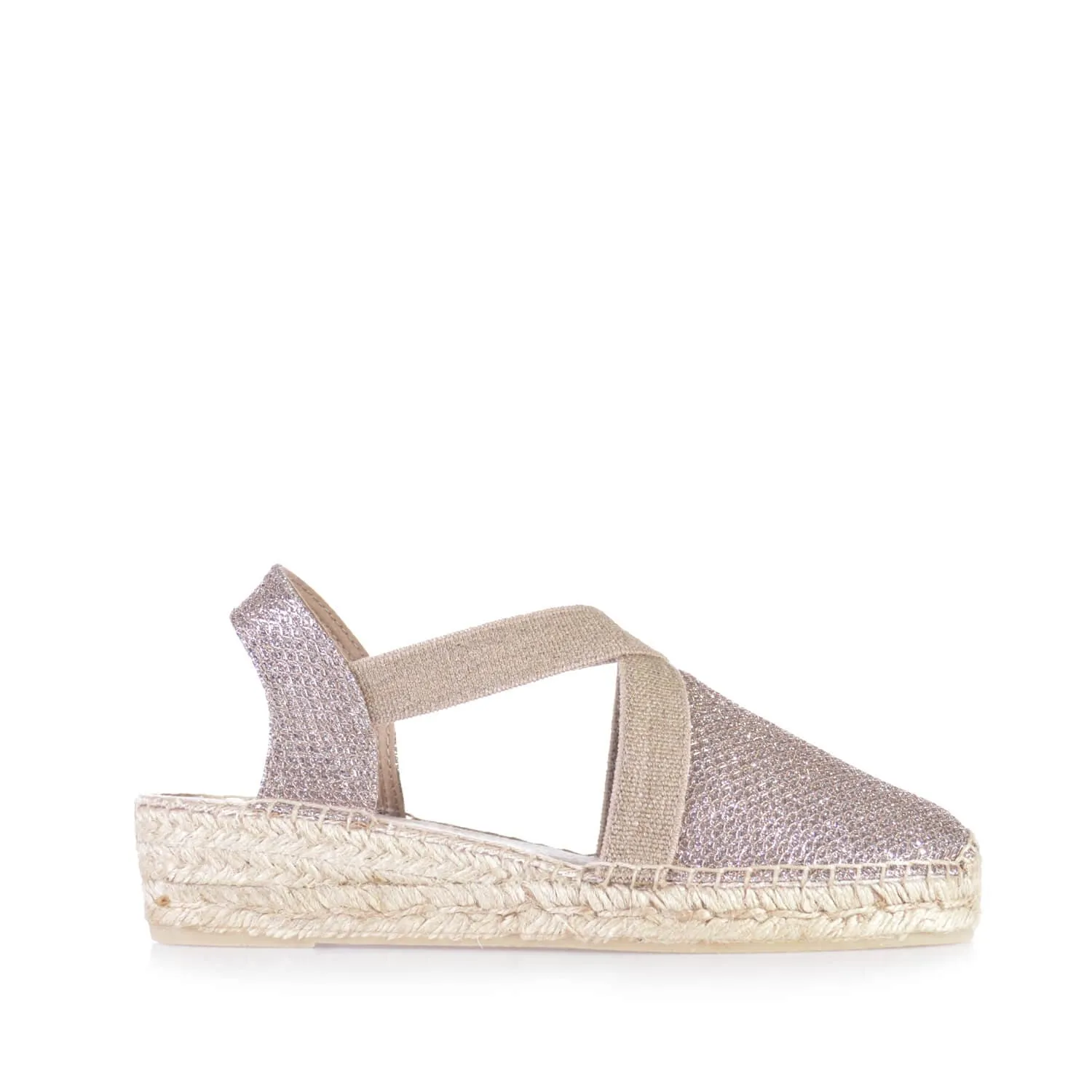 Metallic Cotton Blend Wedge Espadrille for Women - Velino-S