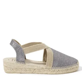 Metallic Cotton Blend Wedge Espadrille for Women - Velino-S