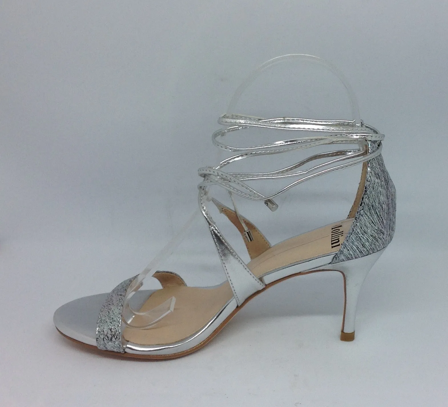 Mollini Carry Silver Snake Heel