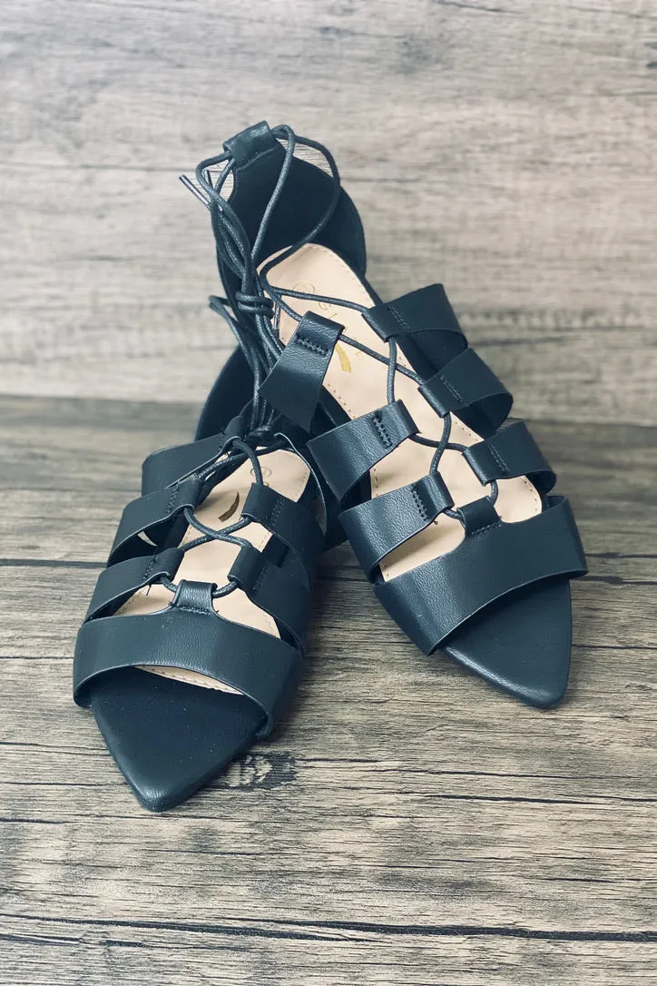 Natalia Lace Up Sandals - FINAL SALE