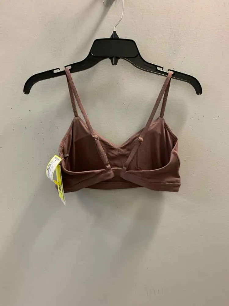 NWT ALL IN MOTION Activewear Size M Brown SPORTS BRA TOP