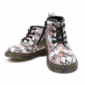 Piper Finn - Black Floral - Combat Boot 1K M