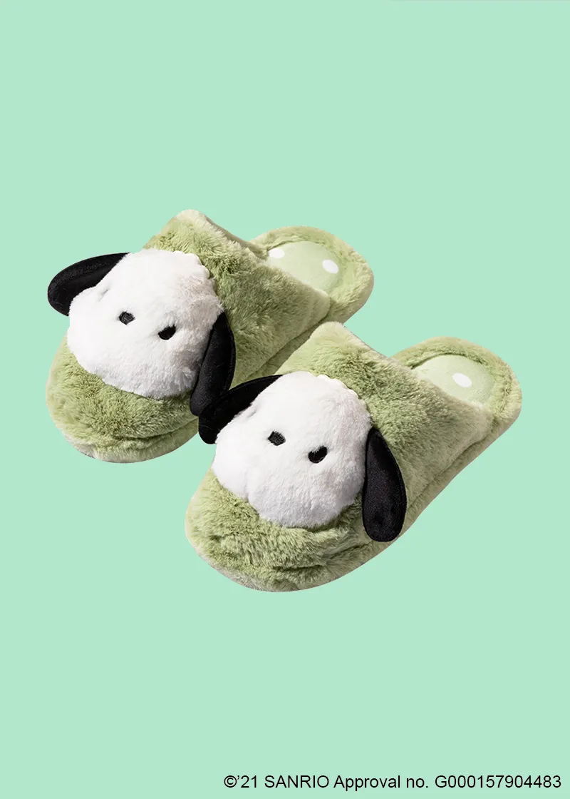 Pochacco fluffy house slippers - MINISO x SANRIO