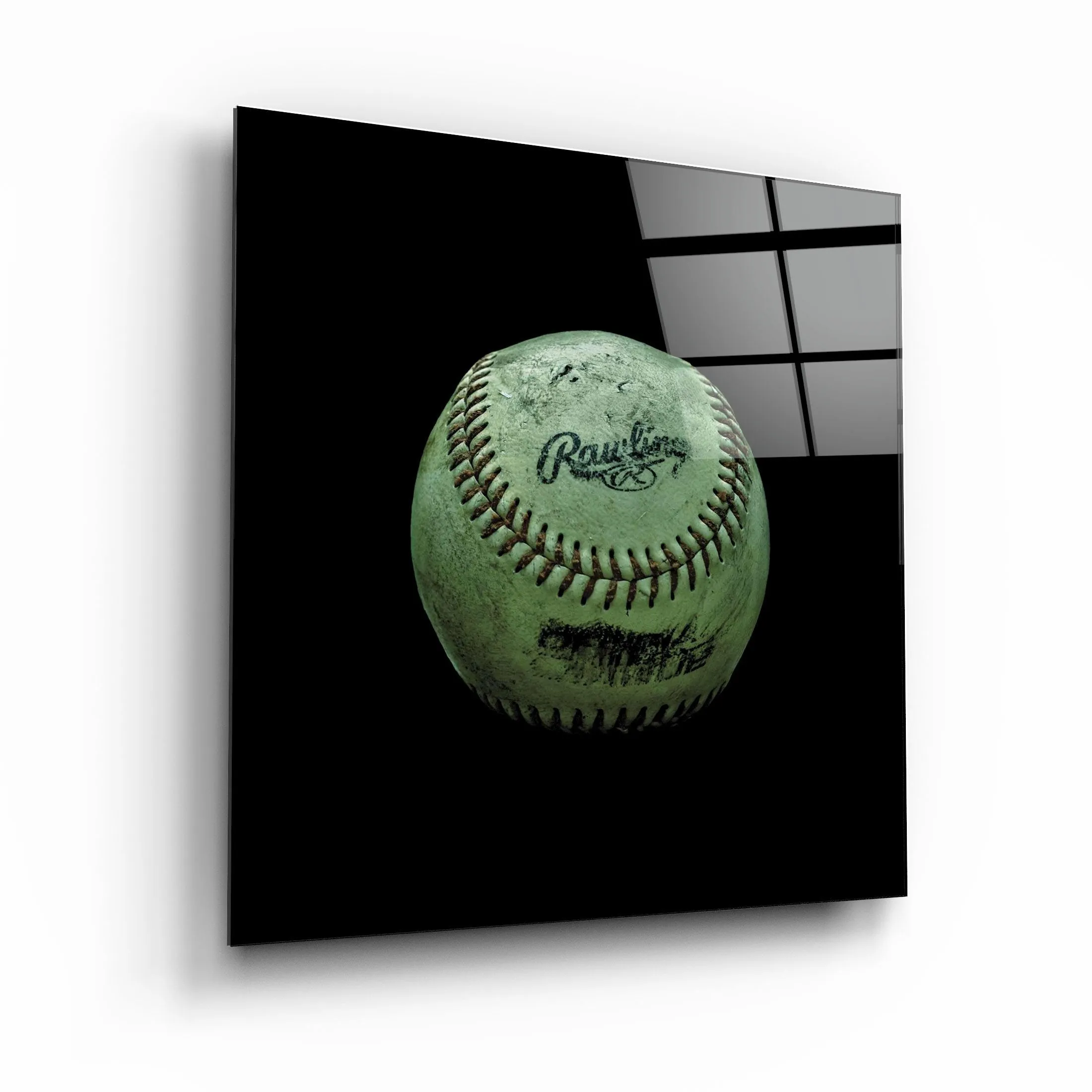 ."Recolored Designs - Baseball". Glass Wall Art