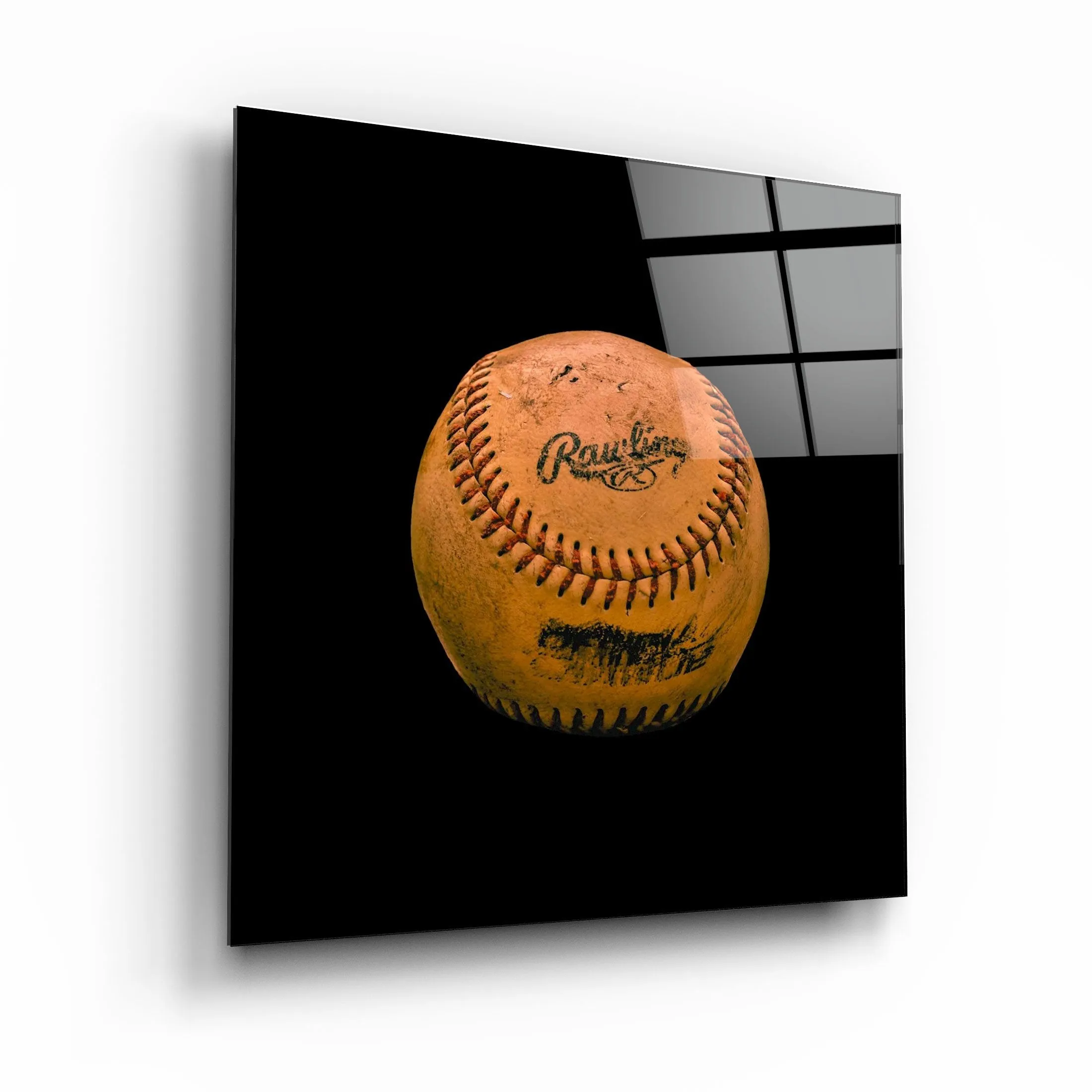 ."Recolored Designs - Baseball". Glass Wall Art