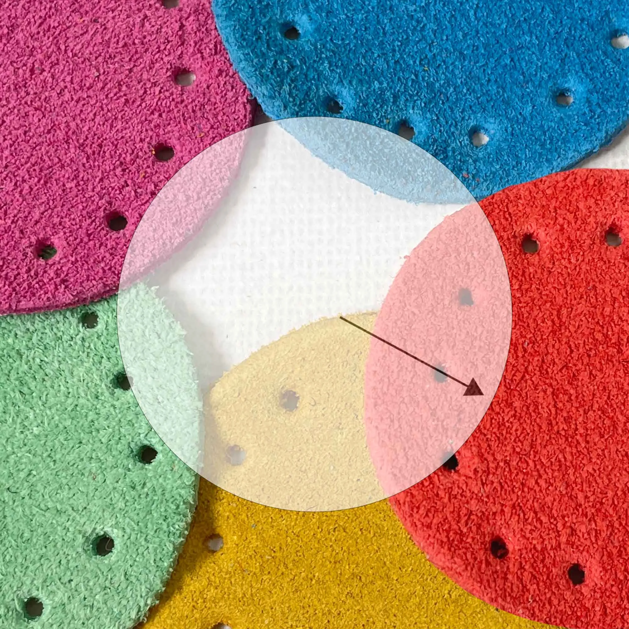 Round Patches Real Suede in many Colours