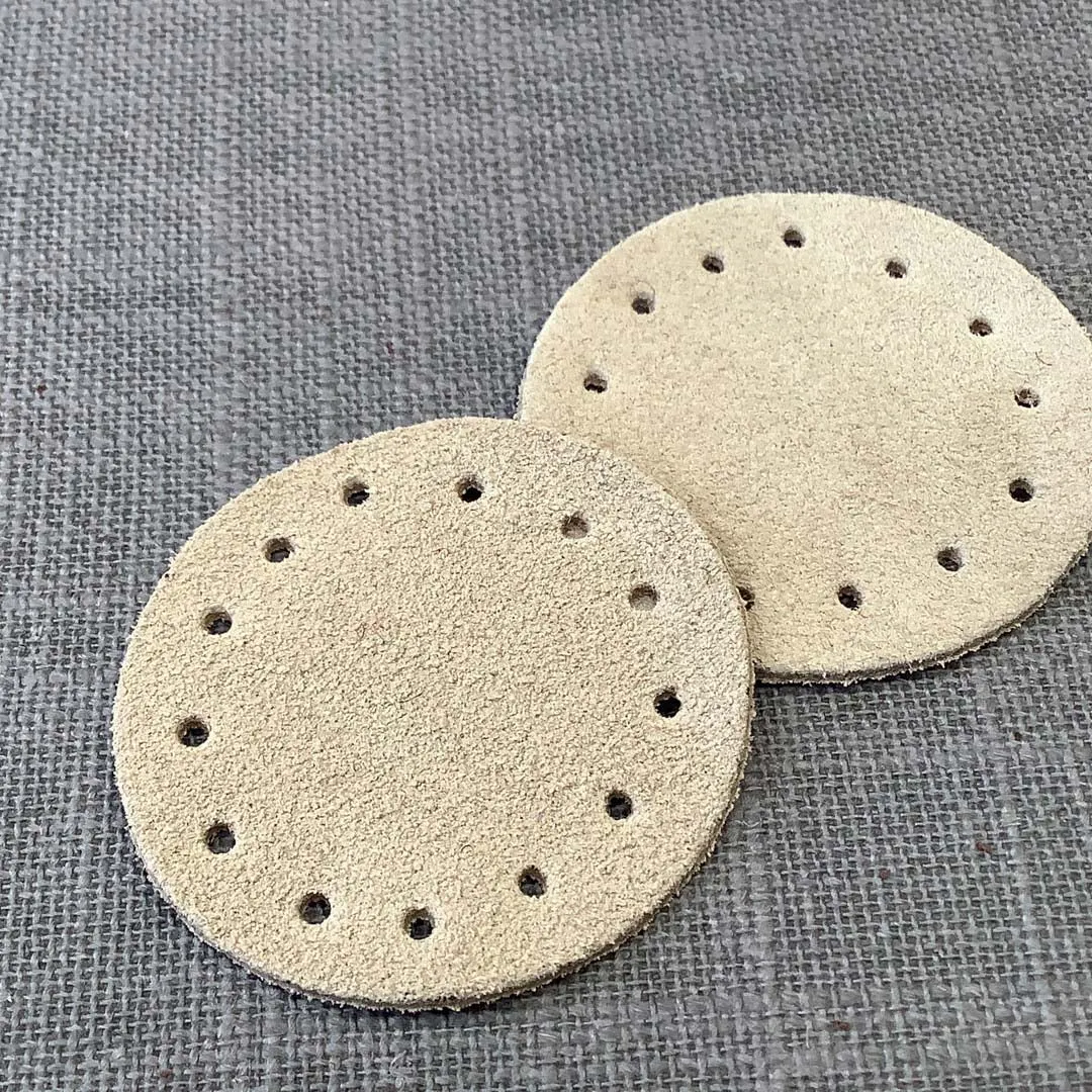 Round Patches Real Suede in many Colours