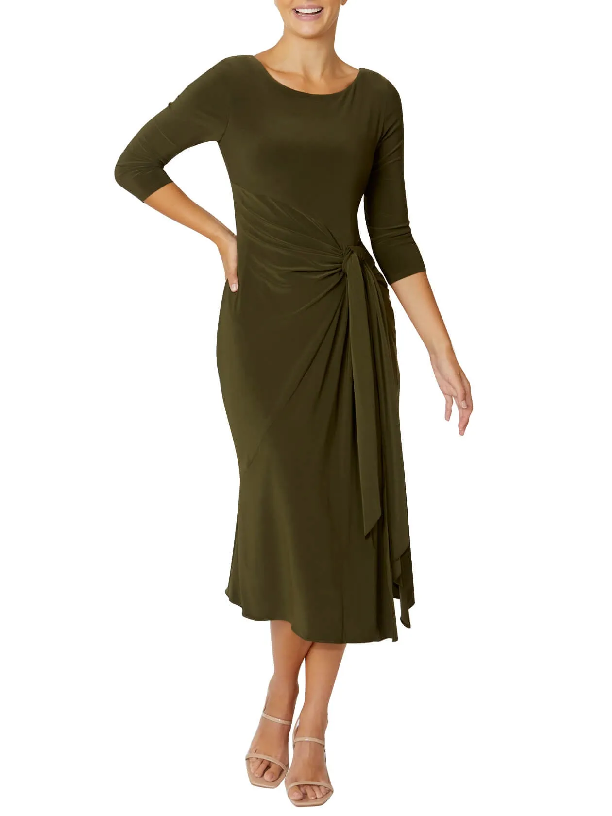 Savannah Olive Jersey Dress