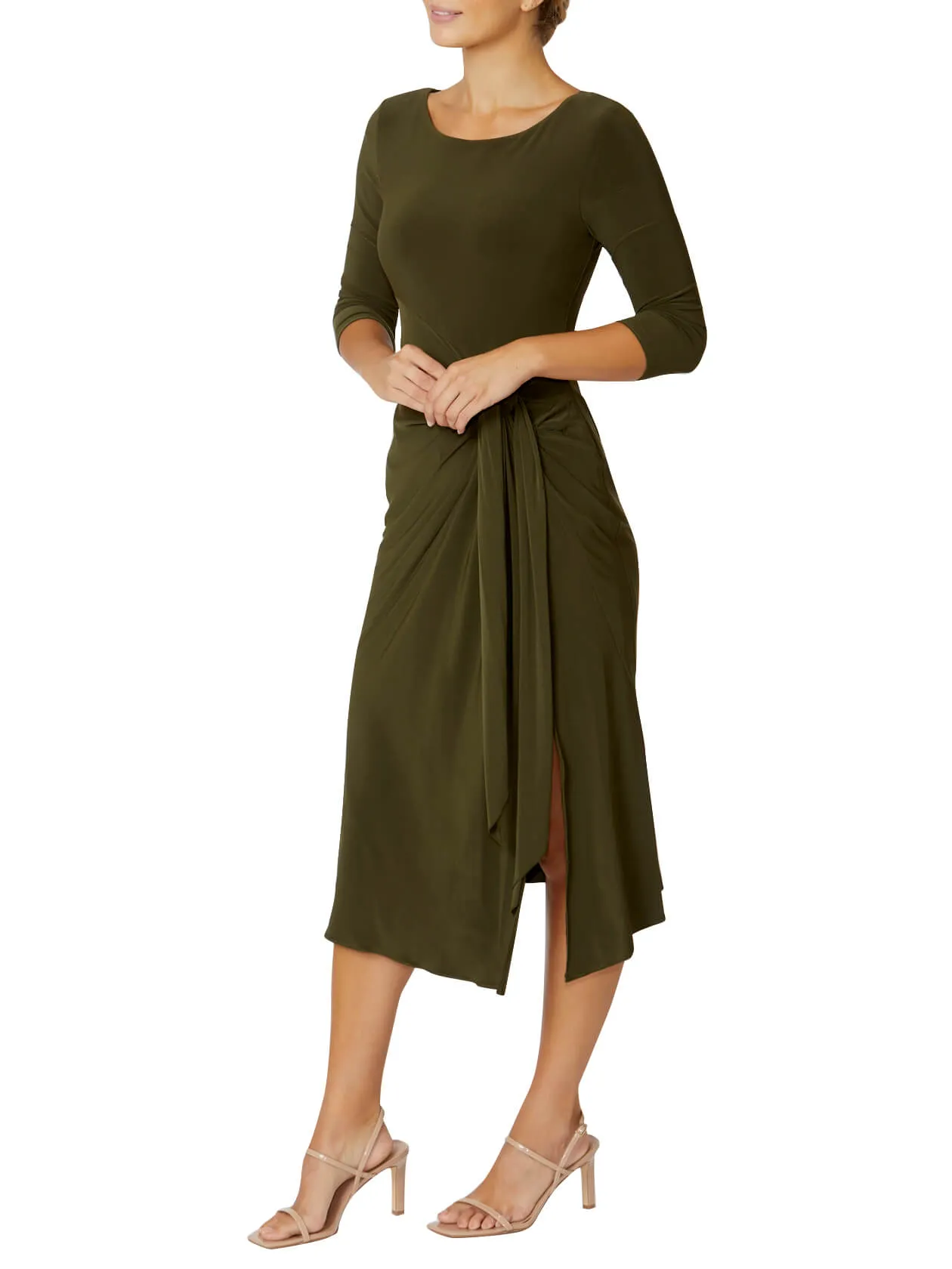 Savannah Olive Jersey Dress