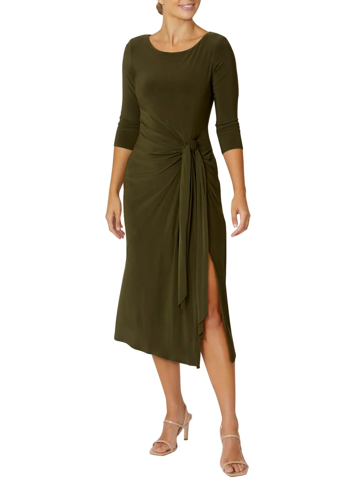 Savannah Olive Jersey Dress