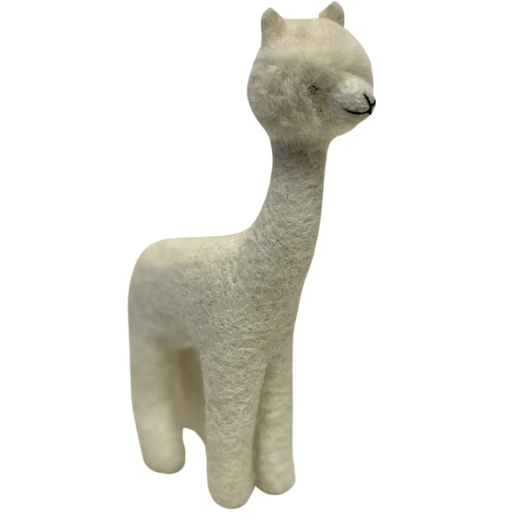 Shorn Alpaca Felt Ornament or Figurine