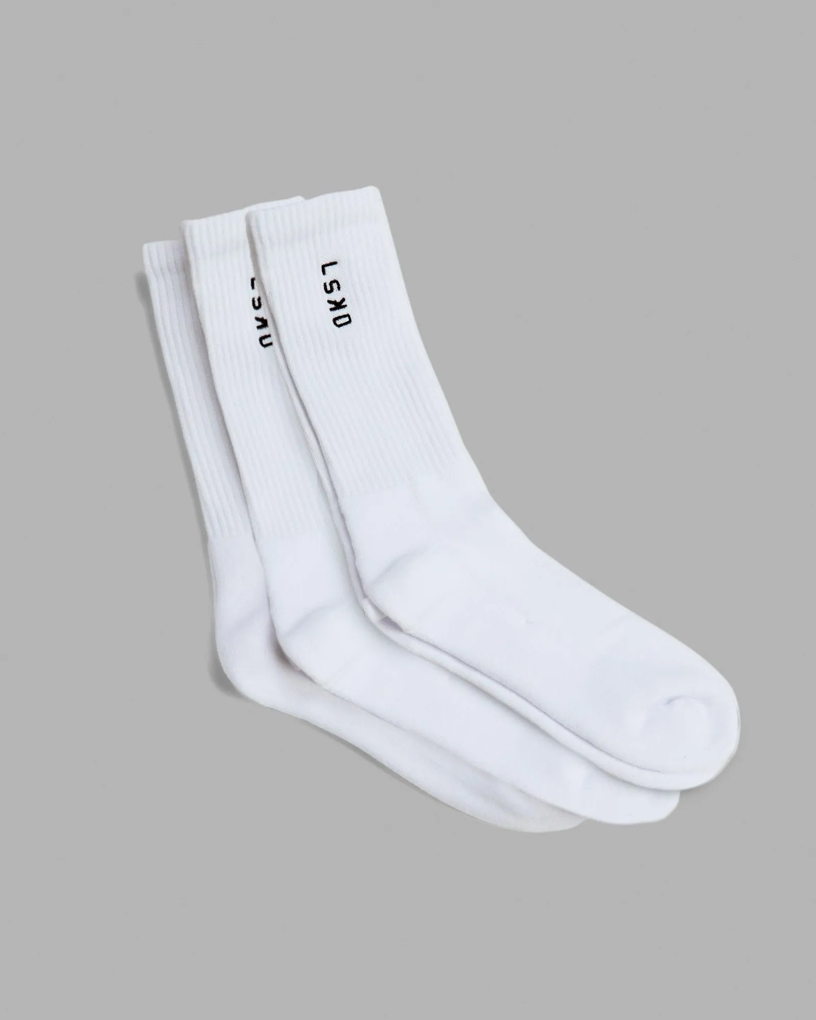 Signal 3 Pack Crew Socks - White-Black