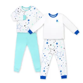 Starry Gaze Jammies Pyjamas 4pc Bundle Set (Green)