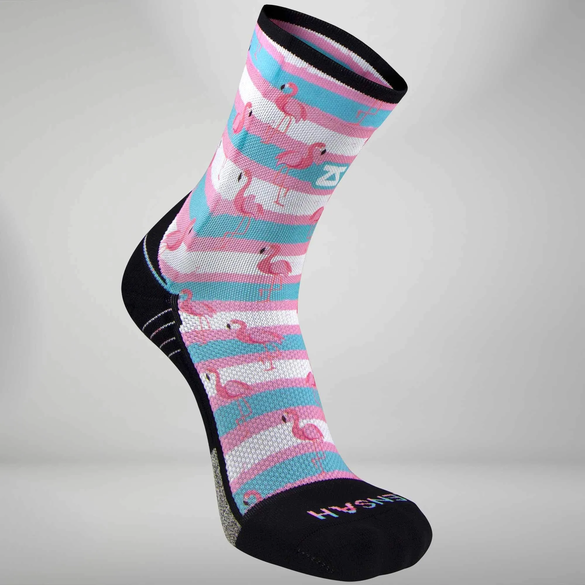 Summer Flamingo Socks (Mini-Crew)