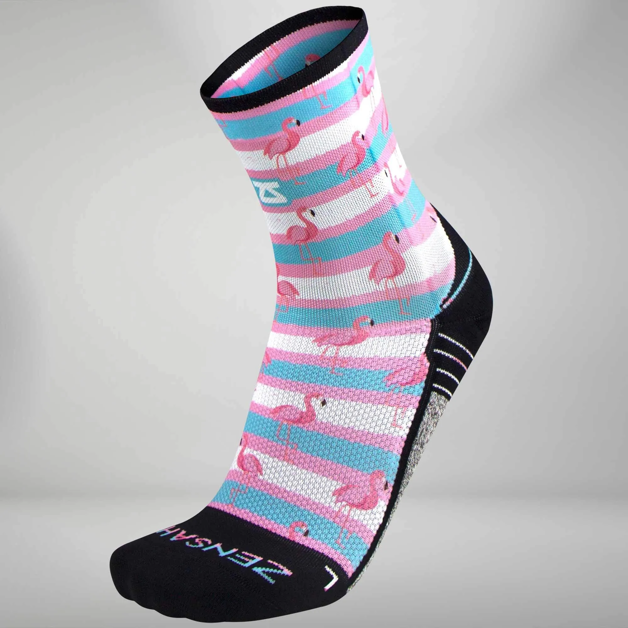 Summer Flamingo Socks (Mini-Crew)