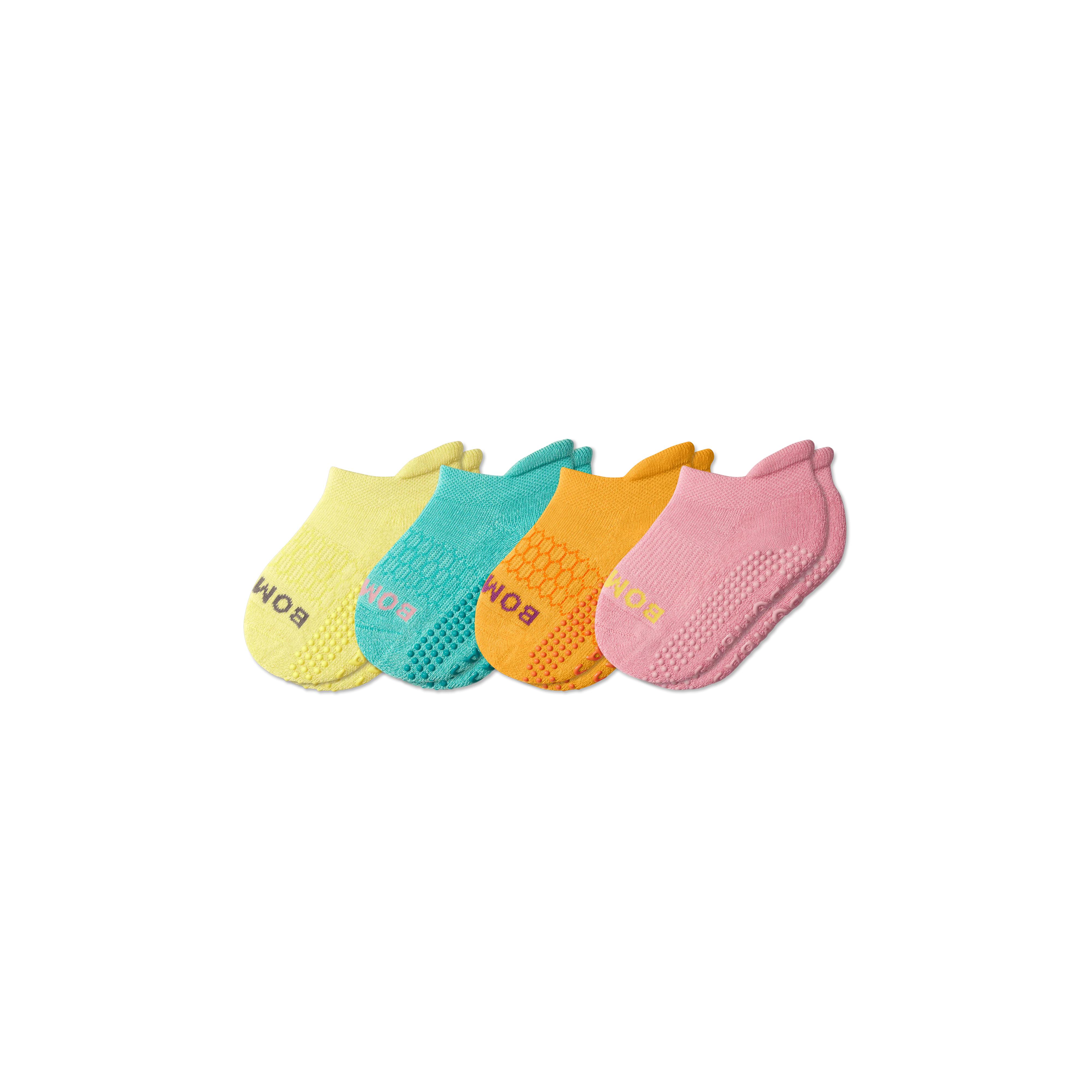 Toddler Solids Gripper Ankle Sock 4-Pack