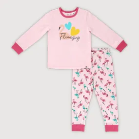 Tropical Land Toddler Jammies Set (Light Pink)