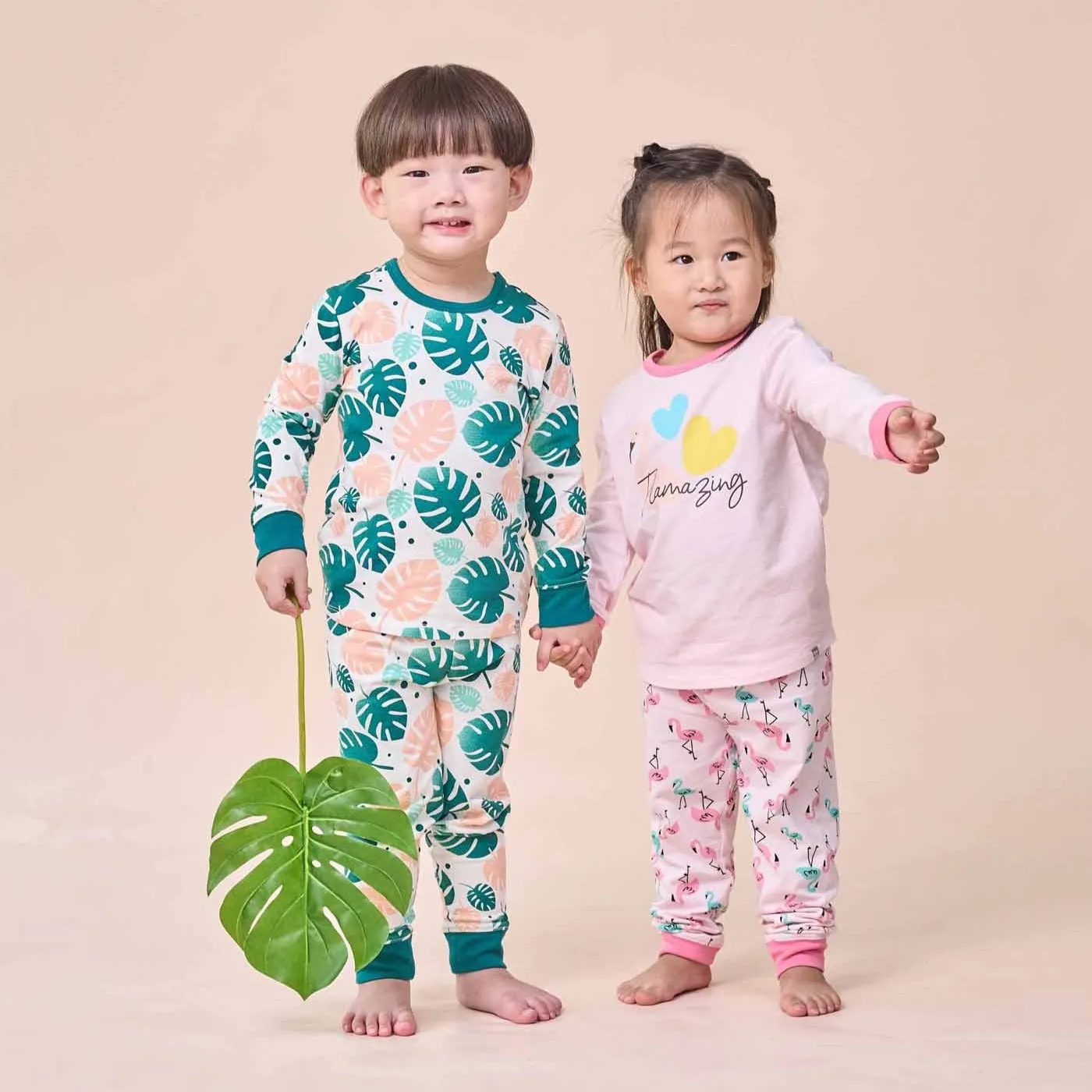 Tropical Land Toddler Jammies Set (Light Pink)