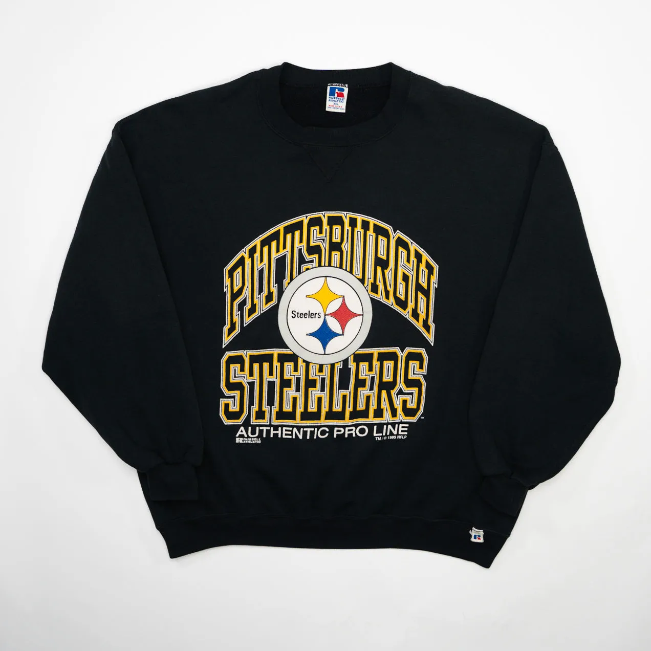 Vintage '95 Black Steelers Proline x Russell Athletics Crewneck (L)