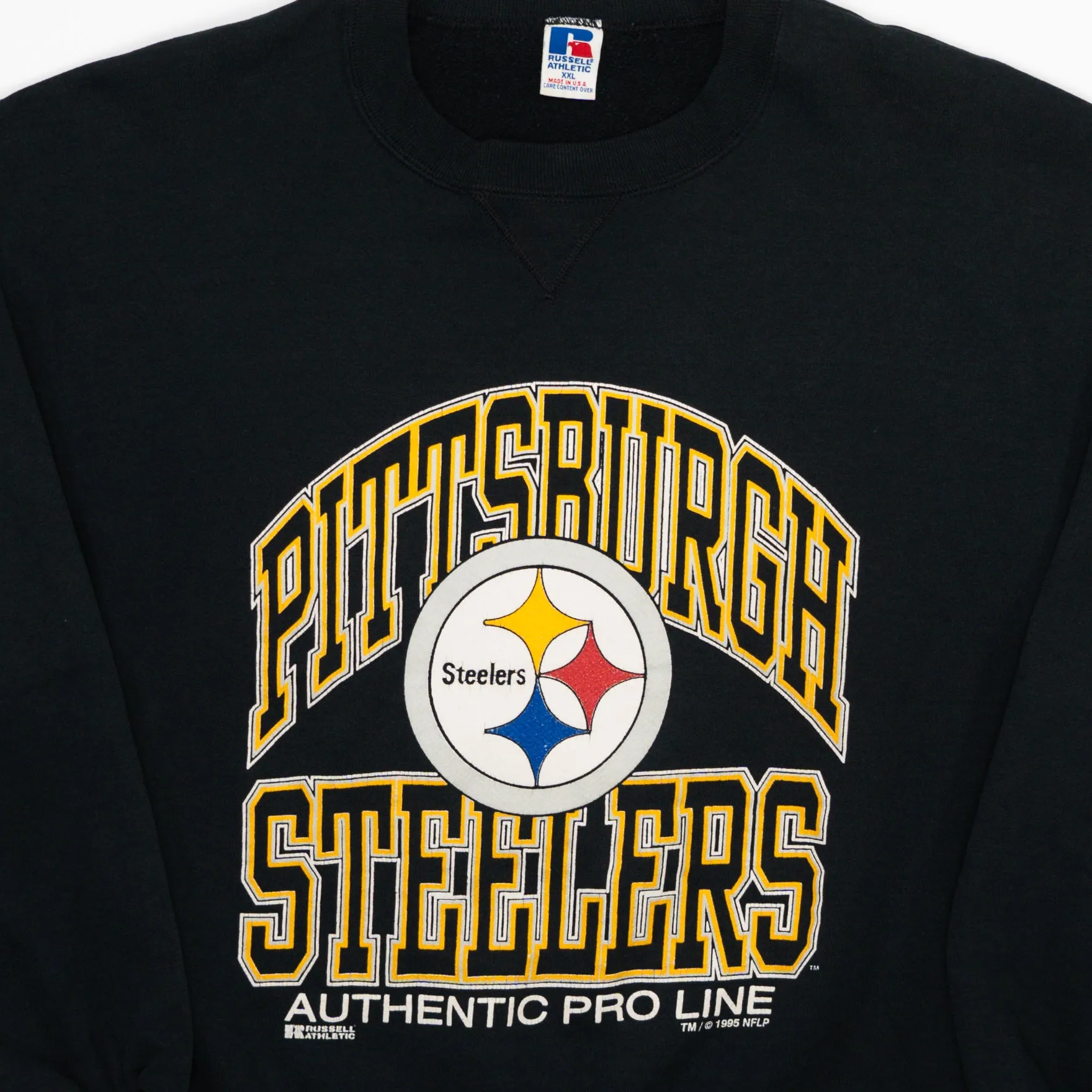 Vintage '95 Black Steelers Proline x Russell Athletics Crewneck (L)