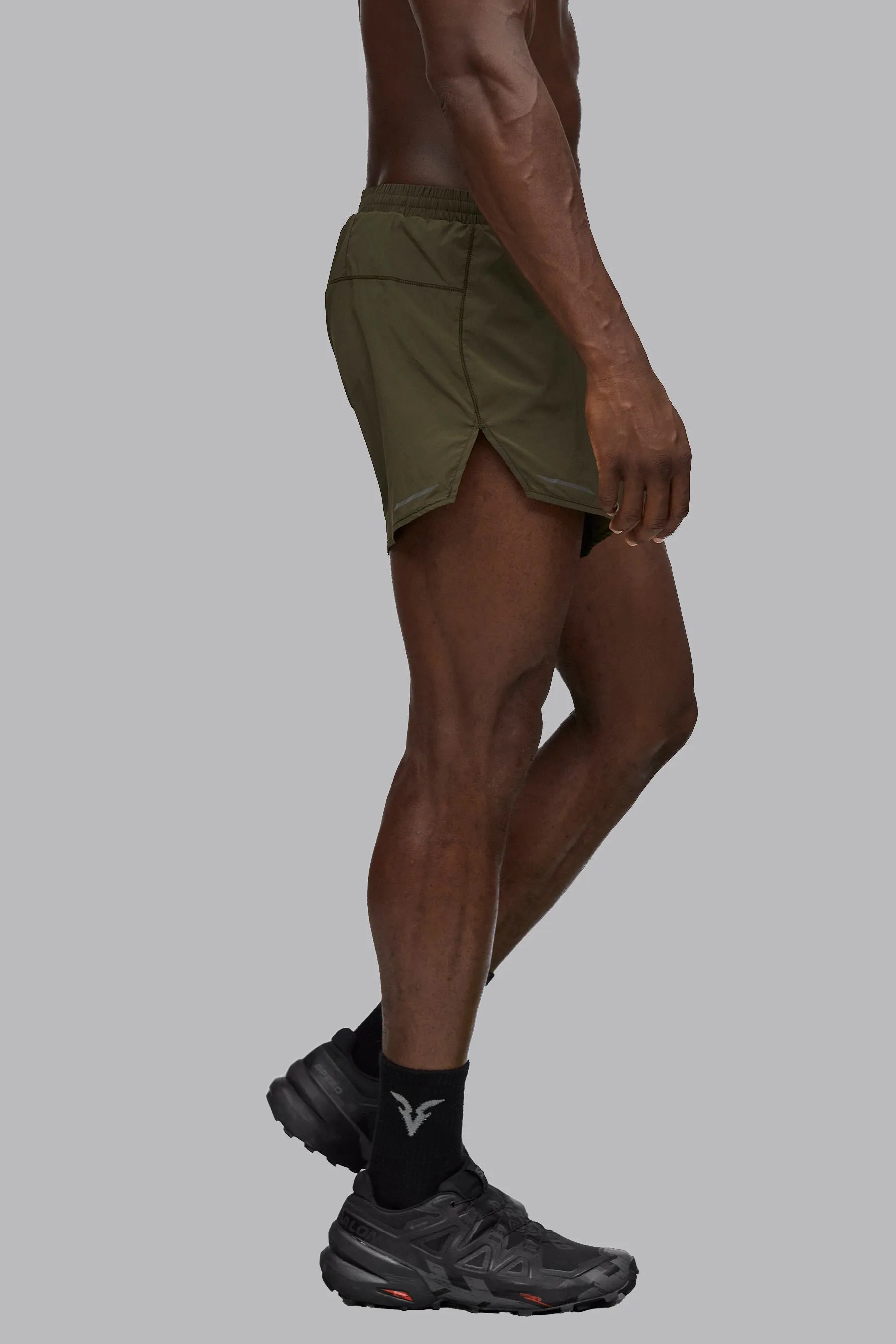 V_XLYTE 3" RUNNING SHORTS - Khaki