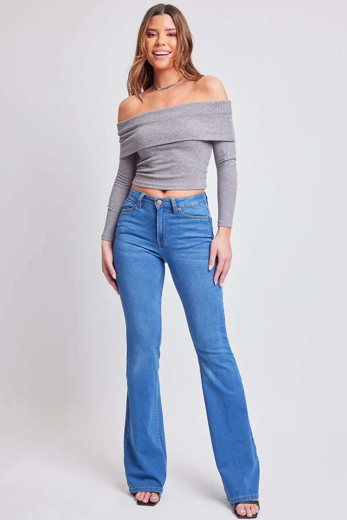 Women's Essential Hyperdenim  Flare Jeans - Long & Regular Inseam