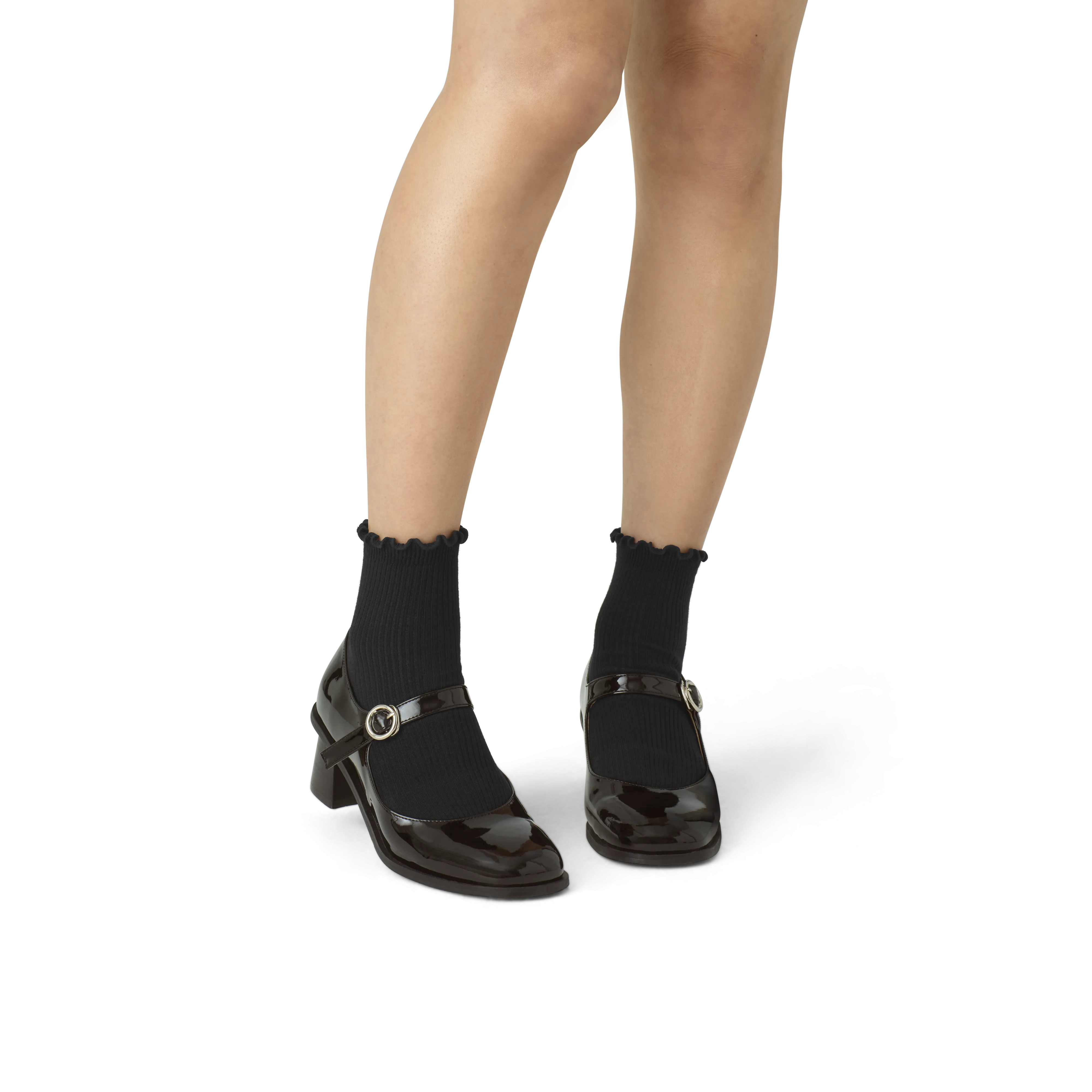 Women's Frilly Rib Quarter Socks